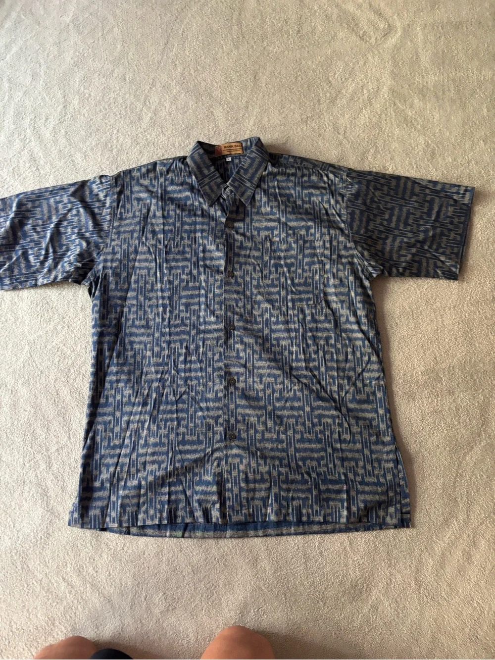 Bali Men's Casual Button-Down Shirts in Black, Blue, and Cream Paisley Set of 3